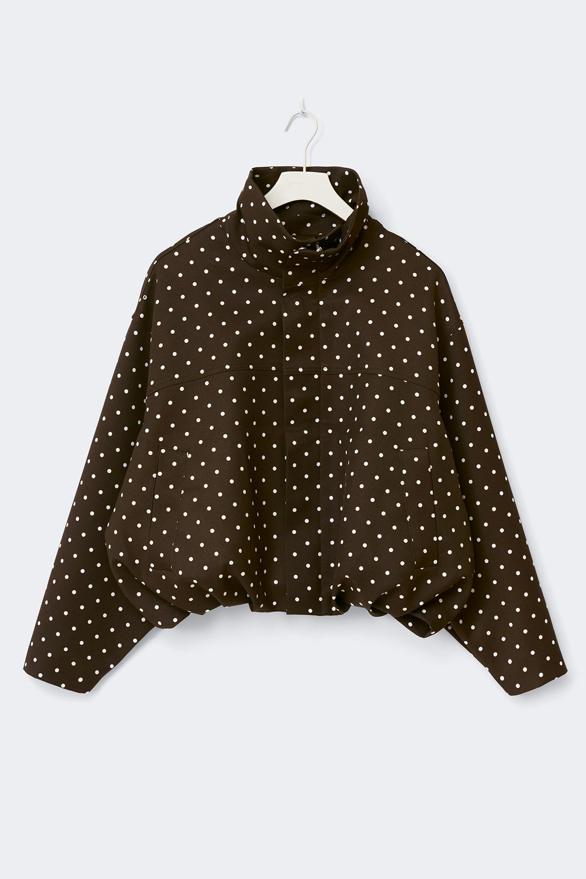 ELYARA - High neck dot jacket
