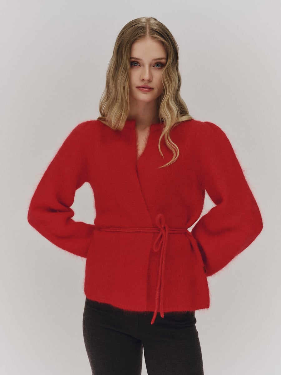 ELYARA - Chaqueta de suavidad color marfil