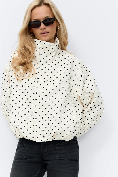 ELYARA - High neck dot jacket