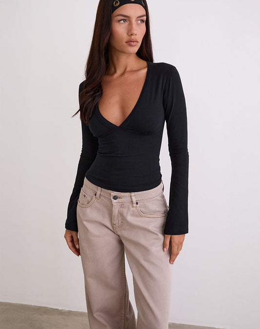 ELYARA - Haut Noir Iconique