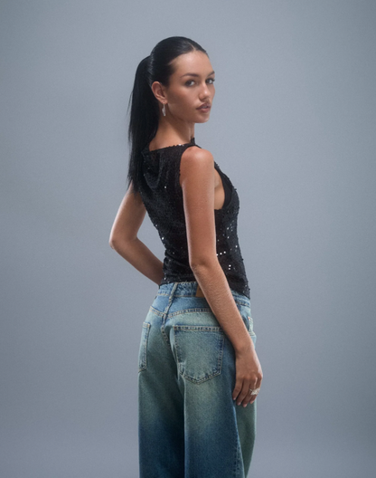 Elyara™ ⎹ Top negro nude